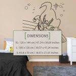 Thor Flying Wall Decal - Dimensions