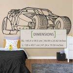 Batmobile Wall Decal - Dimensions