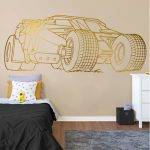 Batmobile Wall Decal - Gold Foil