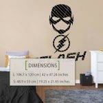 The Flash Wall Decal - Dimensions