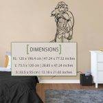 Wonder Women Wall Decal - Dimensions