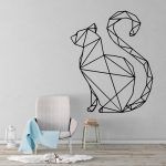 Cat Geometric Wall Decal