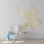Eagle Geometric Wall Decal - Gold Foil