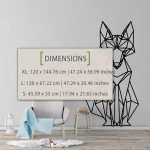 Fox Geometric Wall Decal - Dimensions