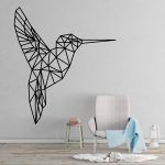Hummingbird Geometric Wall Decal