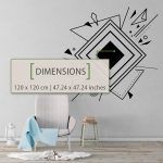 Abstract Geometric Wall Decal - Dimensions