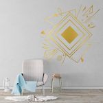 Abstract Geometric Wall Decal - Gold Foil
