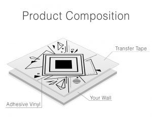 Abstract Geometric Wall Decal - Product Composition