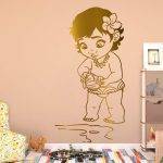 Baby Moana Wall Sticker - Gold Foil