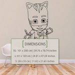 Catboy Wall Decal - Dimensions