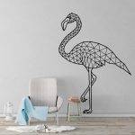 Flamingo Geometric Wall Decal