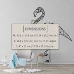 Flamingo Geometric Wall Decal - Dimensions