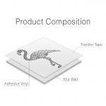 Flamingo Geometric Wall Decal - Product Composition