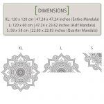 Flower Mandala Wall Decal - Dimensions