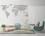Geometric World-Map 1 Wall Decal