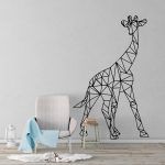 Giraffe Geometric Wall Decal