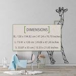Giraffe Geometric Wall Decal - Dimension