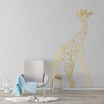 Giraffe Geometric Wall Decal - Gold Foil