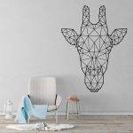 Giraffe Head Geometric Wall Decal