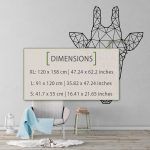 Giraffe Head Geometric Wall Decal - Dimensions