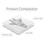 Giraffe Head Geometric Wall Decal - Product Composition