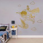 Harry & Quiditch Game Wall Sticker - Gold Foil