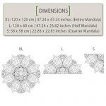 Intricate Mandala Wall Sticker - Dimensions