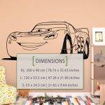 Lightning Mcqueen Wall Decal - Dimensions