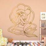 Little Mermaid Wall Decal - Gold Foil