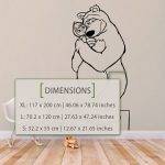 Masha and the Bear Wall Decal - Dimensions