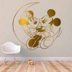 Mickey and Minnie Wall Decal - Gold Foil