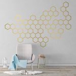 Molecules Geometric Wall Decal - Gold Foil