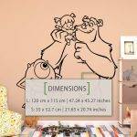Monsters Inc Wall Decal - Dimensions