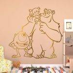 Monsters Inc Wall Decal - Gold Foil