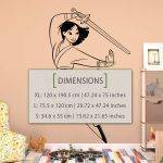 Mulan Wall Sticker - Dimensions
