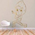 Night Ninja Wall Decal - Gold Foil