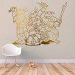 Ninja Turtles Wall Decal - Gold Foil