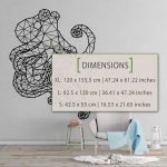 Octopus Geometric Wall Decal - Dimensions