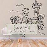 Paw Patrol Wall Decal - Dimensions