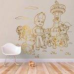 Paw Patrol Wall Decal - Gold Foil