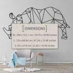 Rhino Geometric Wall Decal - Dimensions