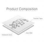 Rhino Geometric Wall Decal - Product Composition