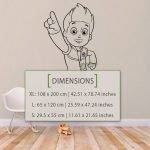 Ryder Wall Sticker - Dimensions