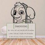 Skye Wall Decal - Dimensions