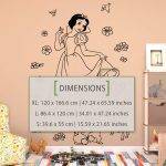 Snow White Wall Decal - Dimensions