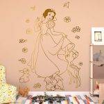 Snow White Wall Decal - Gold Foil