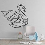 Swan Geometric Wall Decal