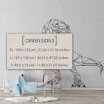 T-Rex Geometric Wall Decal - Dimensions
