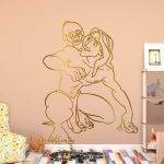 Tarzan Wall Sticker - Gold Foil