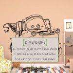 Tow Mater Wall Decal - Dimensions
